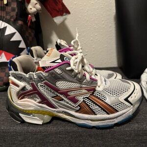 Balenciaga Runner Sneakers with Purple and White Accents